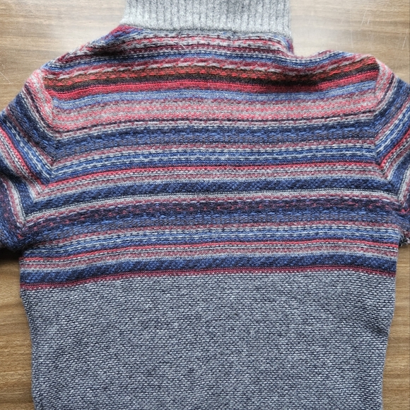 Vintage Gianetti 1/4 Zip Striped Sweater Wool Blend Mens Size Small - Picture 6 of 11